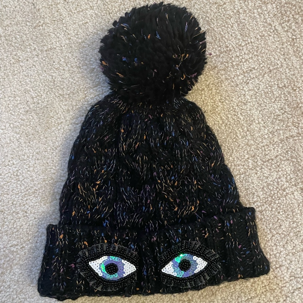Bow & Drape Pom Pom Beanie Custom Patches - image 1